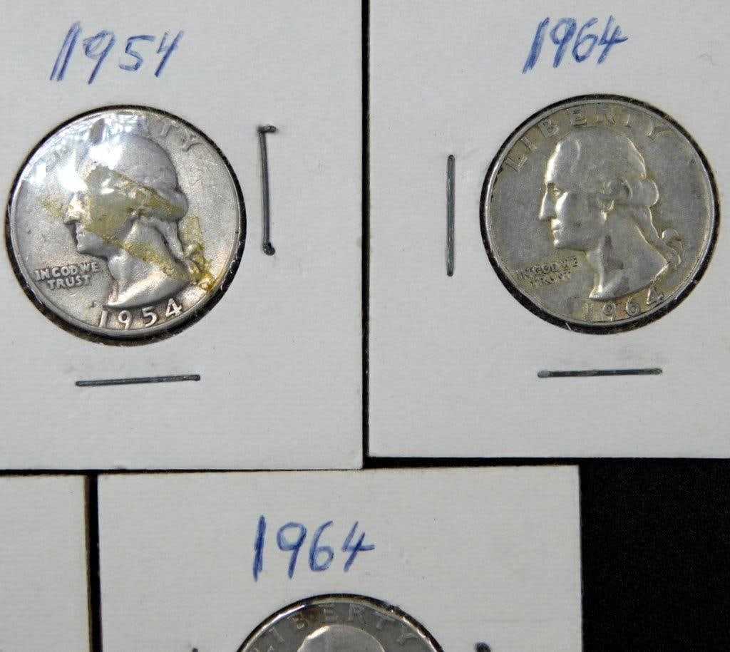 U.S. Half Dollars and Quarters, Dates 19541968 - 7