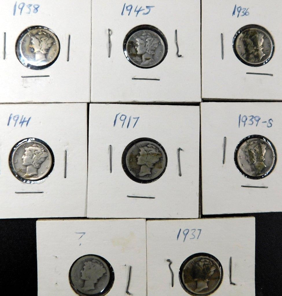 Grouping of Barber, Mercury, and Roosevelt Dimes Spanning 1905-1948 - 4