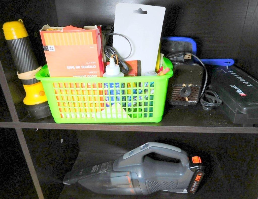Utility Items Including Black+Decker Handheld Vacuum and Stationery (1 of 9)