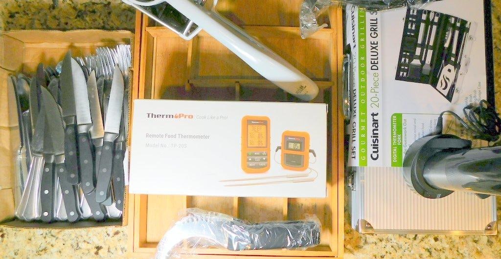 Kitchen Items Including ThermoPro, Cuisinart, Oster, and Cutlery (1 of 11)