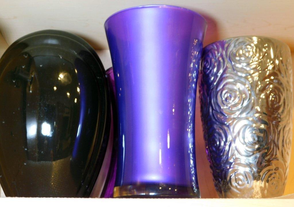 Grouping of Glass Vases and Cooking Books - 2
