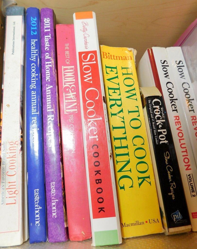Grouping of Glass Vases and Cooking Books - 6