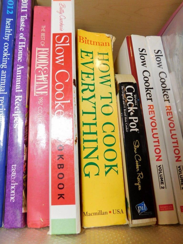 Grouping of Glass Vases and Cooking Books - 7