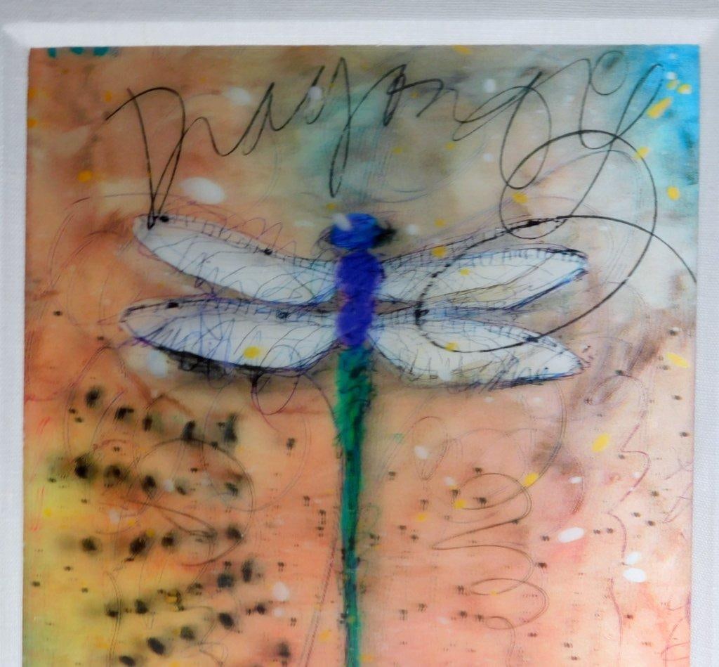 Tim Yanke "Red Revival" Limited Edition Dragonfly Artwork, Framed and Signed - 3