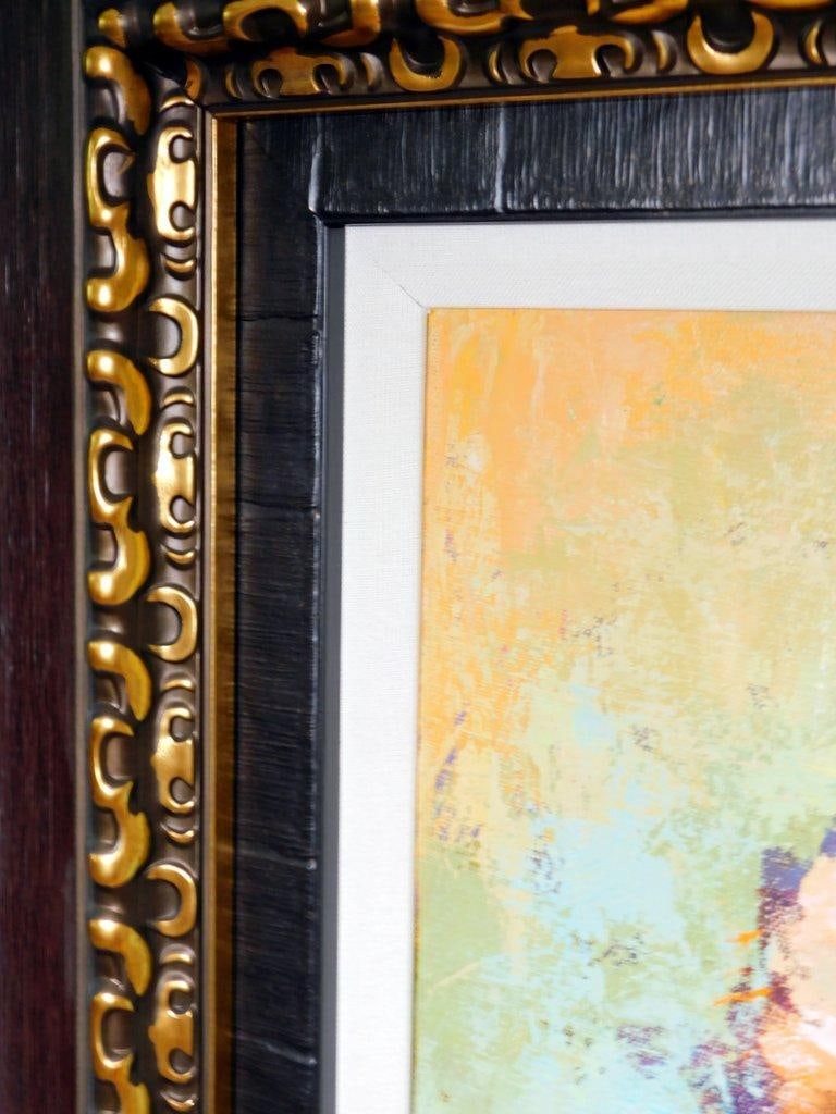 Framed and Signed Jana Lee Painting Titled 'Pink Poppies I' - 8