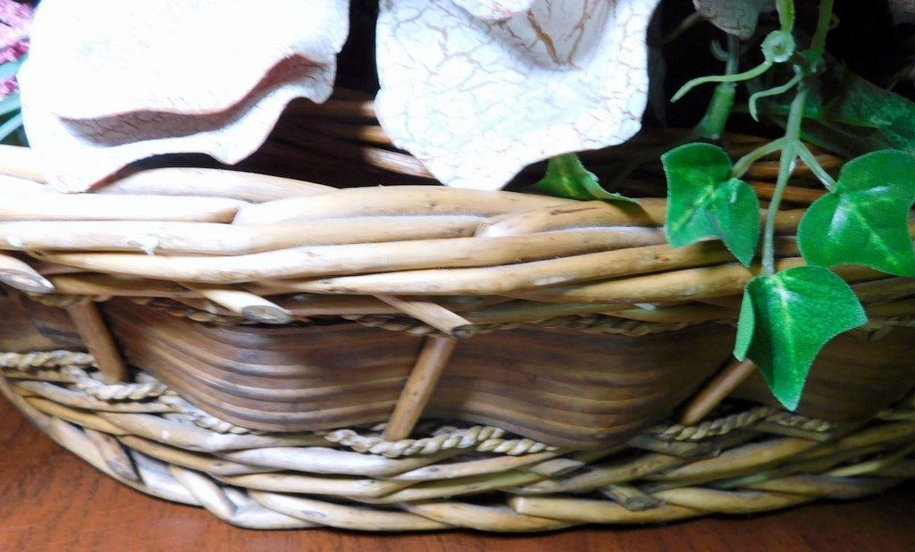 Handcrafted Artificial Floral Arrangement in Woven Basket - 3