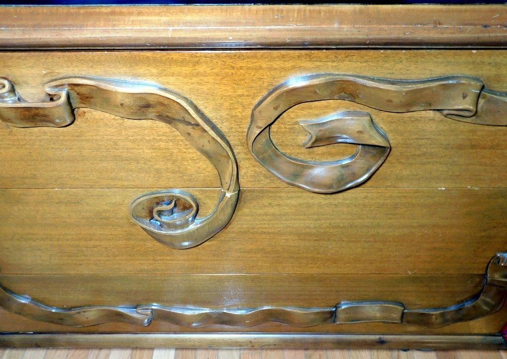 Mid-Century Modern Bedroom Furniture Set w/ Ribbon Carving Detail - 20