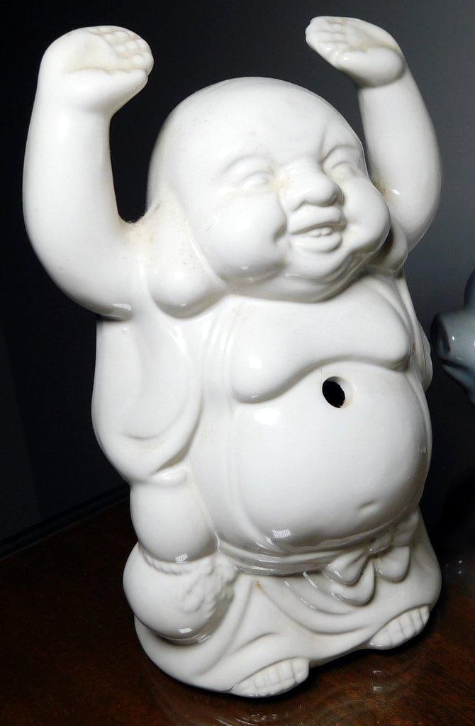 Four White Ceramic Figurines, Chinese Design - 2
