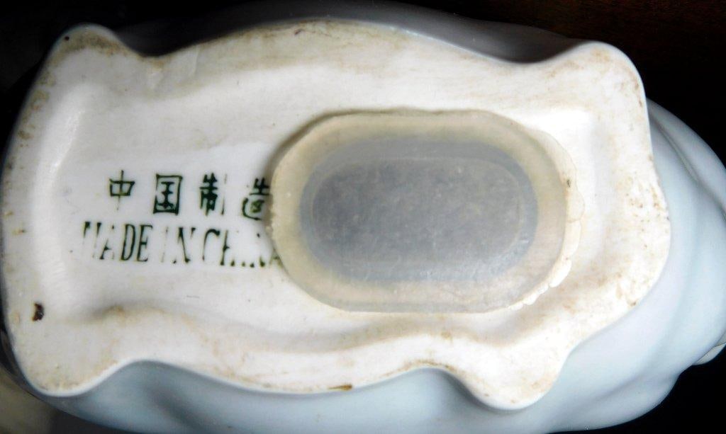 Four White Ceramic Figurines, Chinese Design - 6