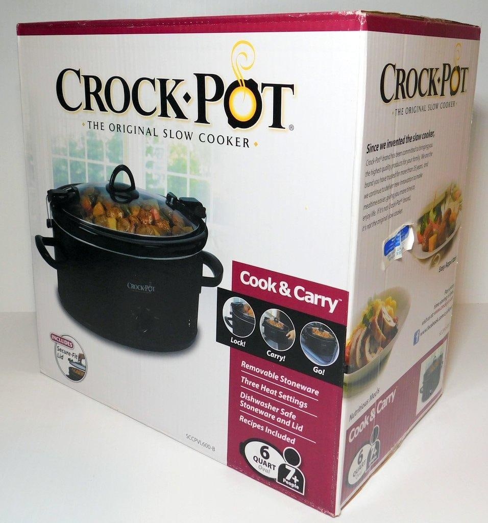 New in Box Crock-Pot 6-Quart Cook & Carry Slow Cooker w/ Secure-Fit Lid - 3