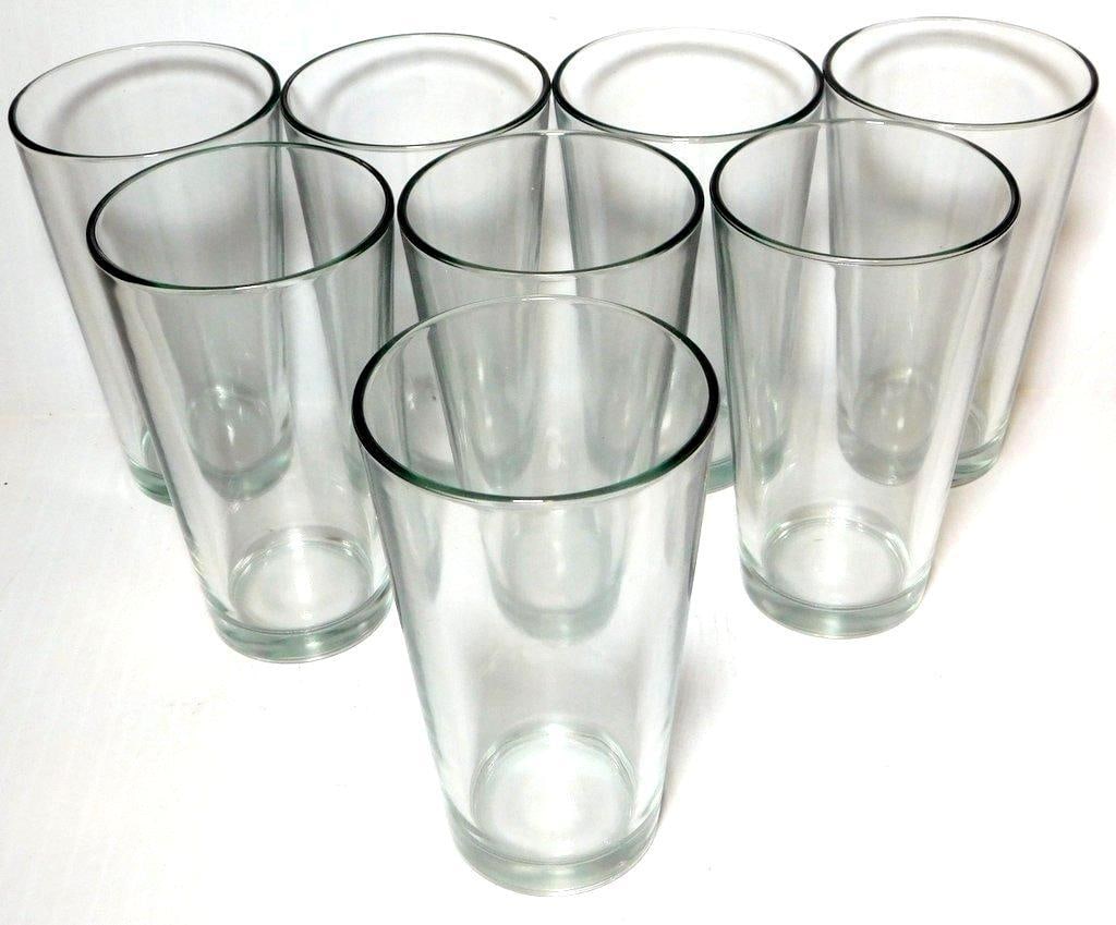 Eight Pint Clear Glass Drinking Tumblers (1 of 3)