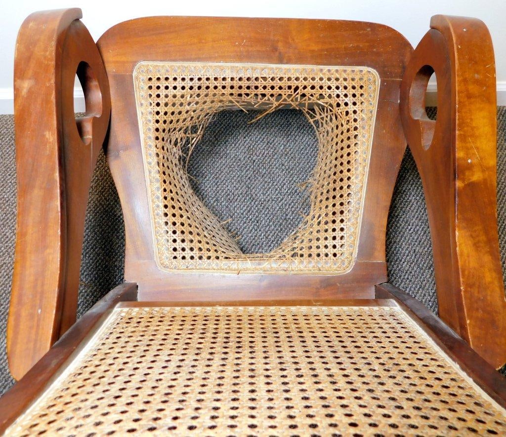 Wood Rocking Chair w/ Cane Back and Seat - 7