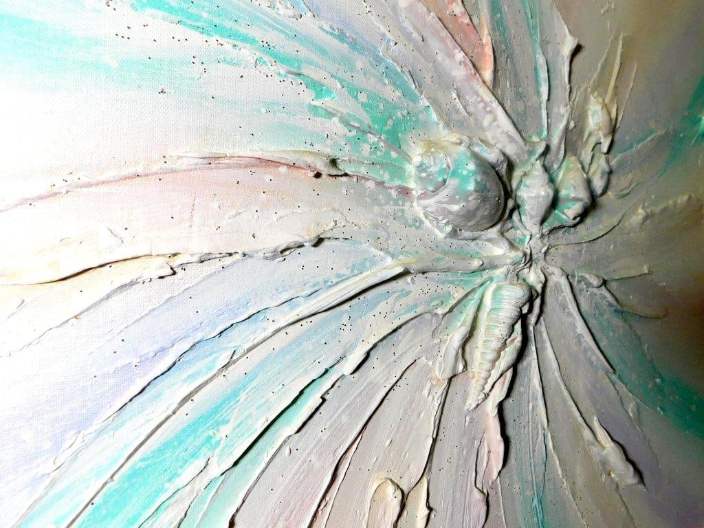 Abstract Mixed Media Painting Signed 'Simon' - 3