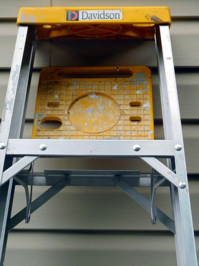 Two Aluminum Step Ladders: Davidson 8-Foot Type II and Another Unbranded Model - 2