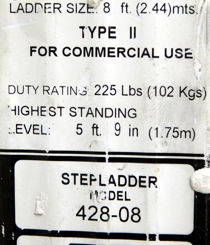 Two Aluminum Step Ladders: Davidson 8-Foot Type II and Another Unbranded Model - 4