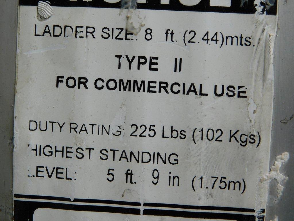 Two Aluminum Step Ladders: Davidson 8-Foot Type II and Another Unbranded Model - 5