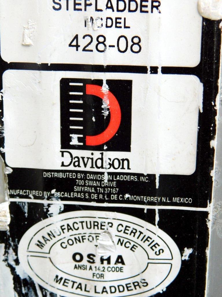 Two Aluminum Step Ladders: Davidson 8-Foot Type II and Another Unbranded Model - 6