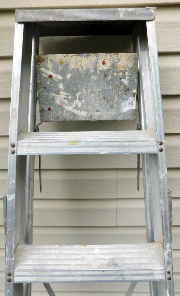 Two Aluminum Step Ladders: Davidson 8-Foot Type II and Another Unbranded Model - 8
