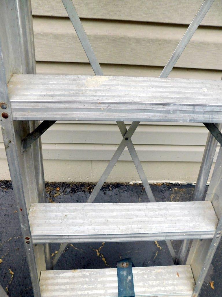Two Aluminum Step Ladders: Davidson 8-Foot Type II and Another Unbranded Model - 9
