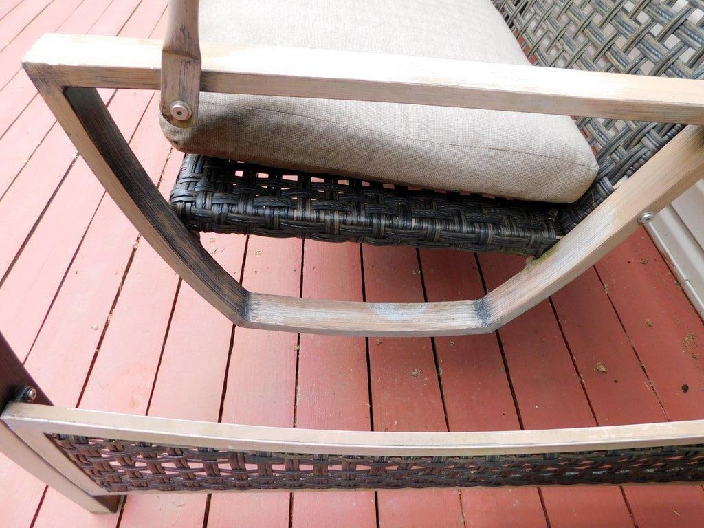 Outdoor Swing w/ Wicker Frame and Sunbrella Cushion - 8