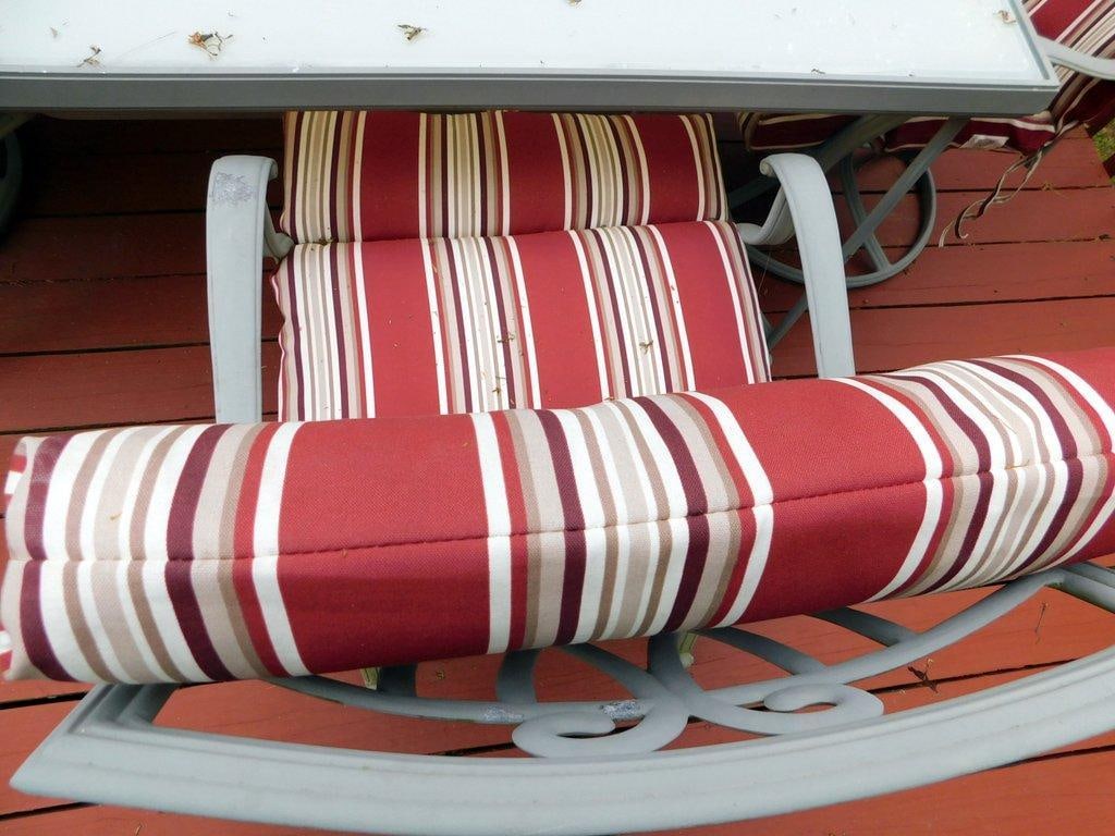 Outdoor Metal Patio Dining Set w/ Table and Six Chairs - 3