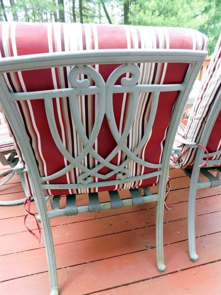 Outdoor Metal Patio Dining Set w/ Table and Six Chairs - 6