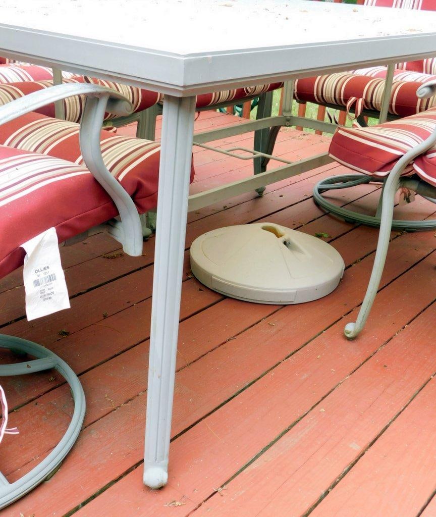Outdoor Metal Patio Dining Set w/ Table and Six Chairs - 9