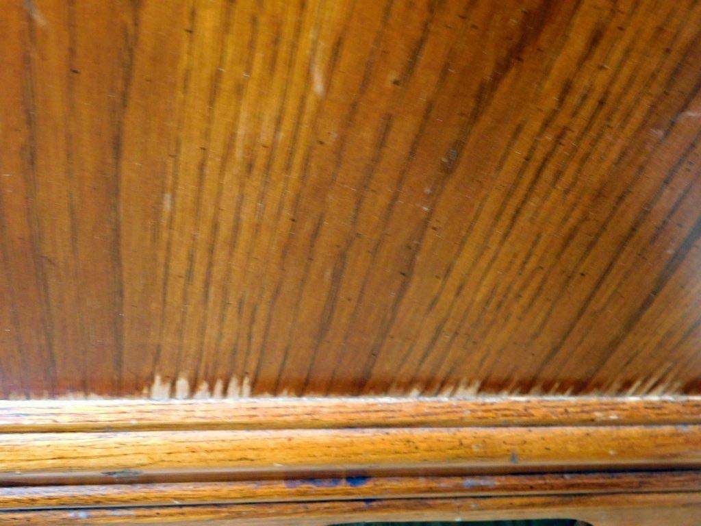 Bassett Oak Dresser and Matching Cabinet w/ Brass Hardware - 6