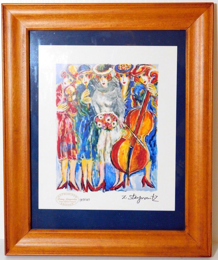 Zamy Steynovitz Signed Print, Authorized Estate Edition, Framed: Framed print by artist Zamy Steynovitz, part of an authorized estate edition The print is numbered PP 31/47 and features the artist's estate signature stamp, along with the artist signature on the