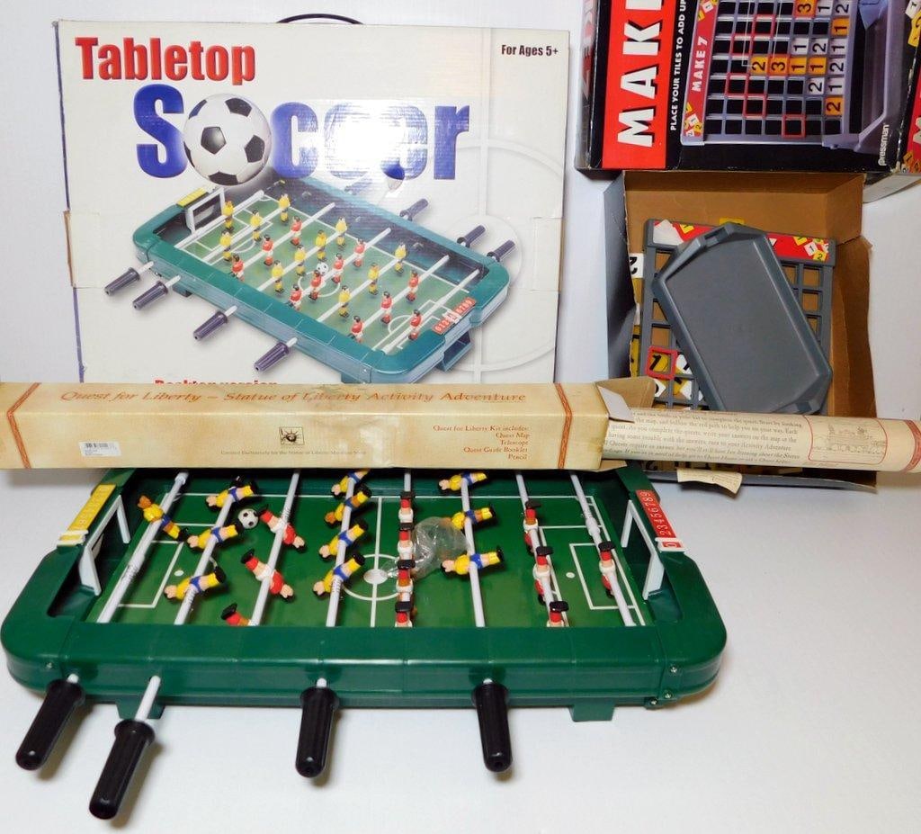 Tabletop Soccer Game, Make 7 Game, and Statue of Liberty Game (1 of 8)
