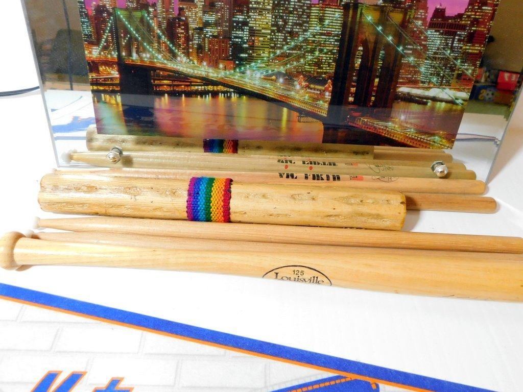 New York Mets 2013 All-Star Game Pennant w/ Vic Firth Drumsticks and Skyline Photo Display - 3
