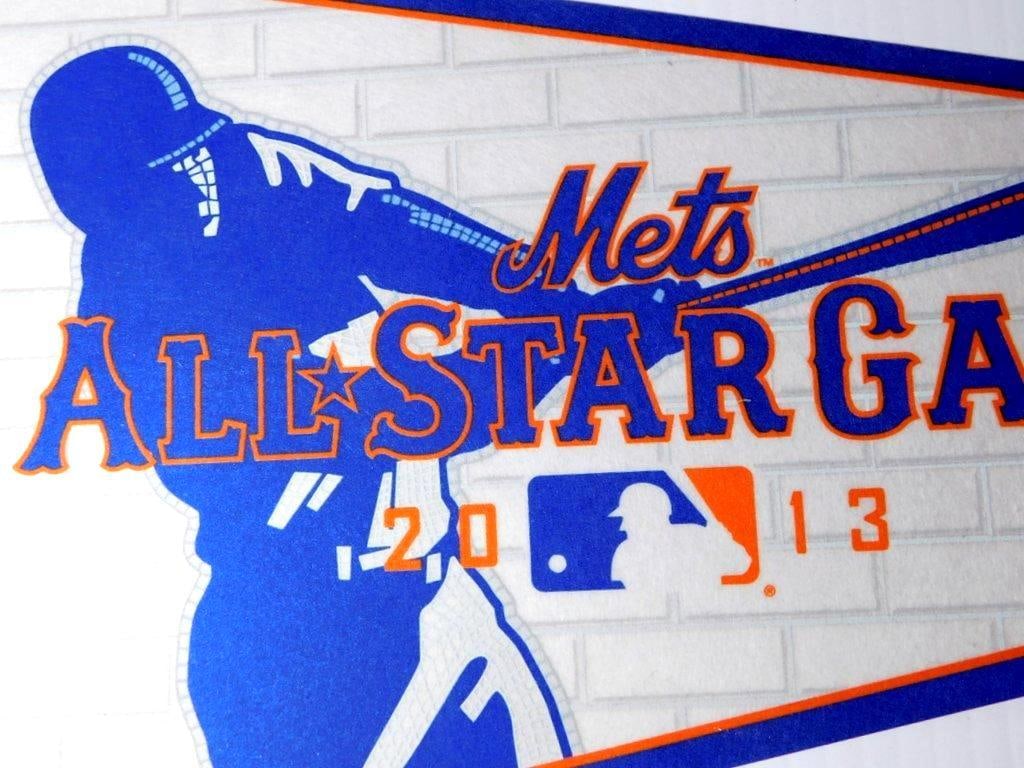 New York Mets 2013 All-Star Game Pennant w/ Vic Firth Drumsticks and Skyline Photo Display - 6
