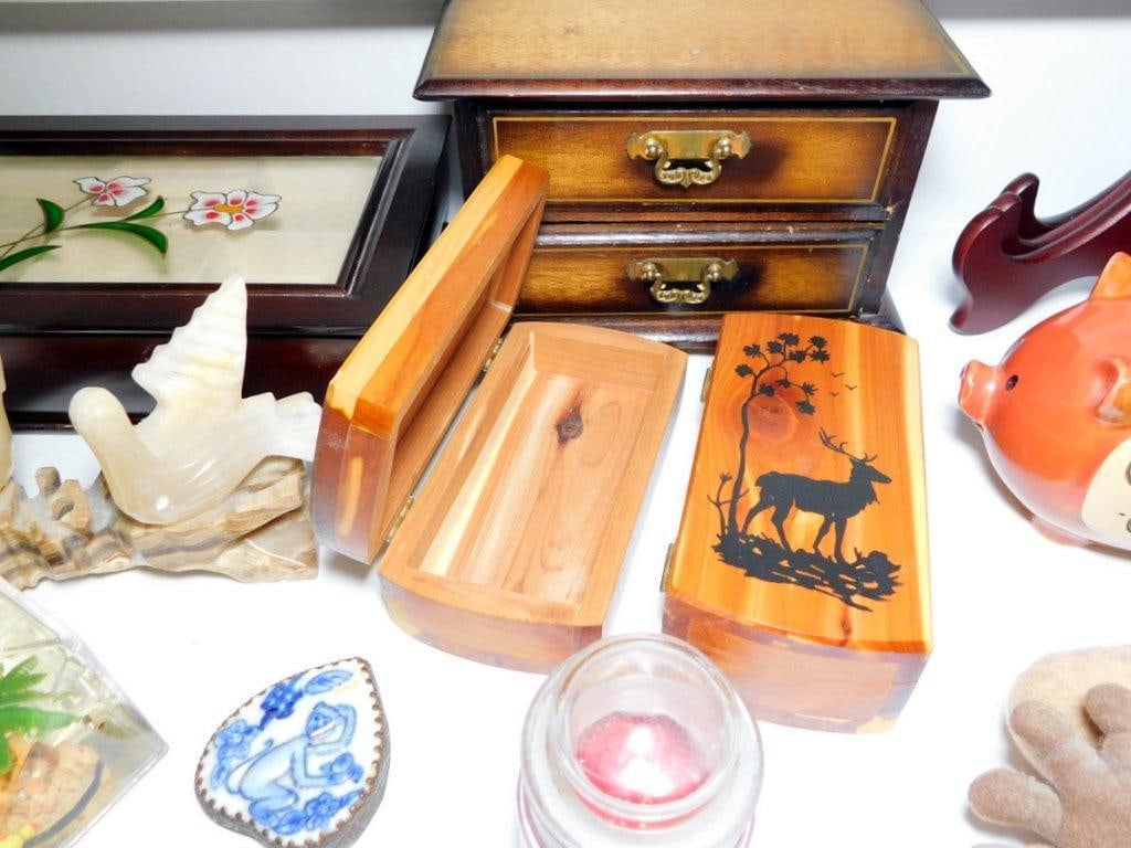 Variety Lot Featuring Perfume, Jewelry Boxes, Decor Items, and More - 3