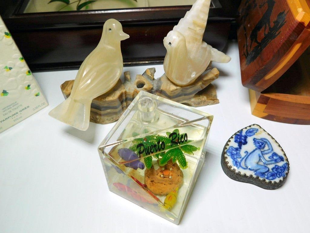 Variety Lot Featuring Perfume, Jewelry Boxes, Decor Items, and More - 6