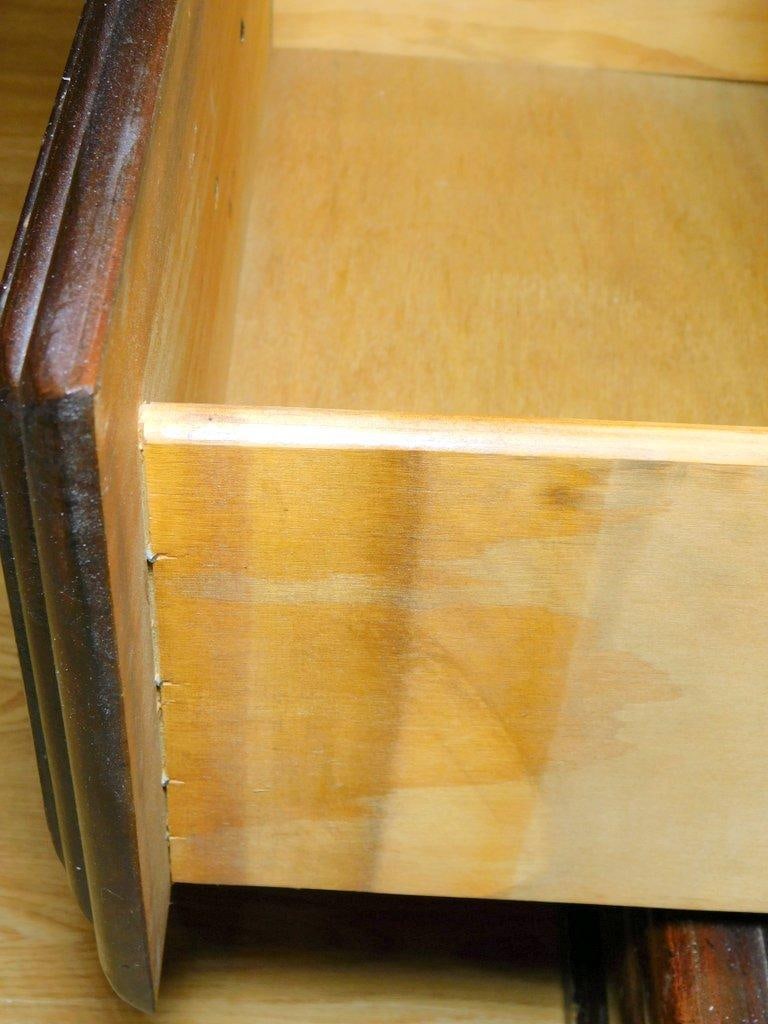 Wooden Matching Bedroom Set with Mirror, Drawers, and Carved Accents - 12