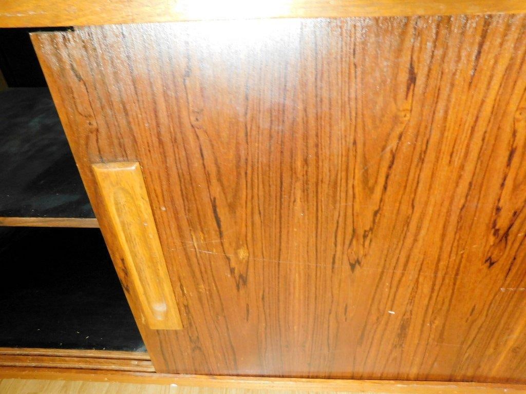 Mid-Century Modern Wood Credenza w/ Sliding Doors and Drawers - 7