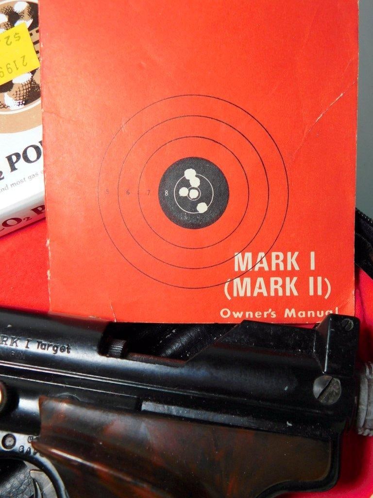 Crosman Mark I Target .22 Caliber Pellet Air Pistol w/ Accessories - 13