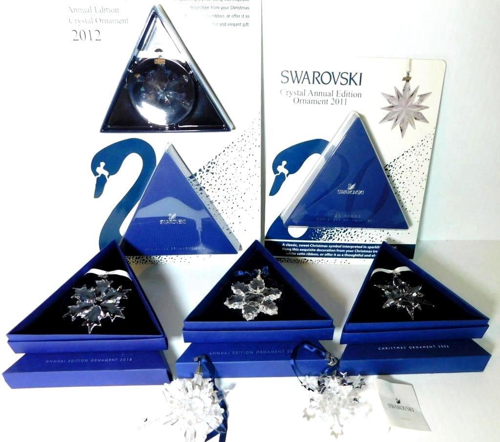 Swarovski Annual Edition Crystal Ornament Collection: 2006, 2011, 2012, 2013, 2017 (1 of 9)