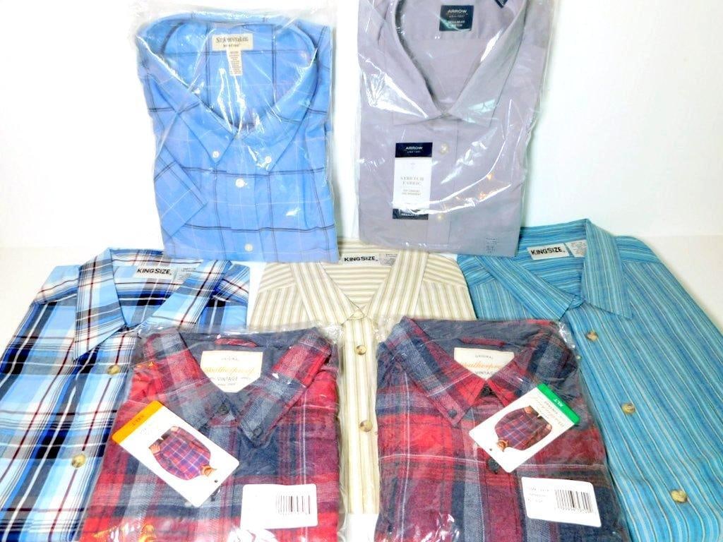 7 Men's Shirts from Various Brands and Sizes, New (1 of 12)