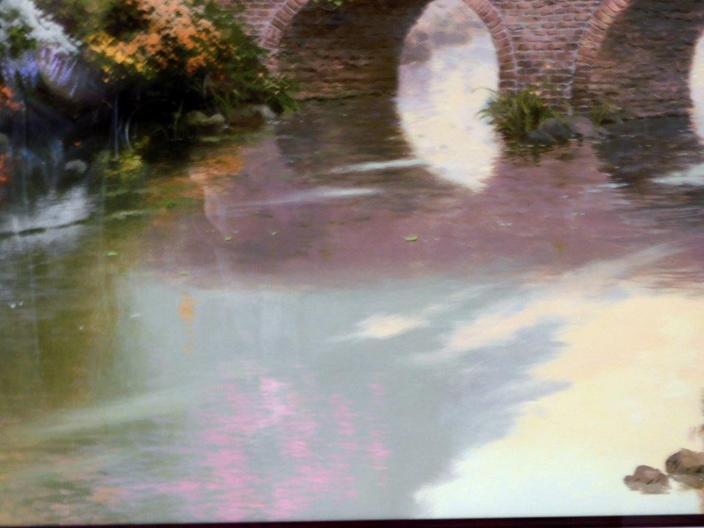 Thomas Kinkade Framed Print of a Bridge Scene w/ Cottage - 5