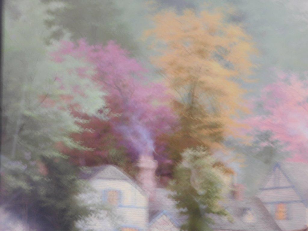 Thomas Kinkade Framed Print of a Bridge Scene w/ Cottage - 6