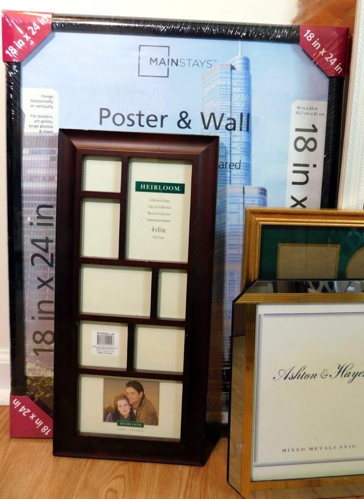 Mirror and Assorted Photo Frames Grouping - 3