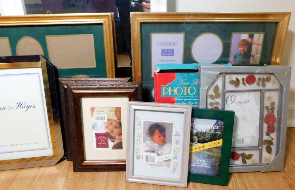 Mirror and Assorted Photo Frames Grouping - 4