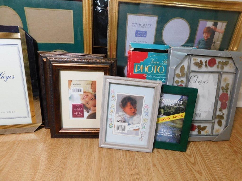 Mirror and Assorted Photo Frames Grouping - 5