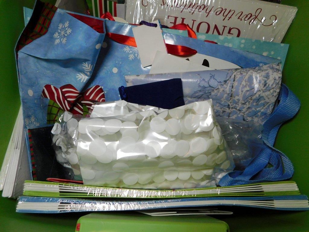 Holiday Gift Bags, Wrapping Paper, and Stationery Lot - 9