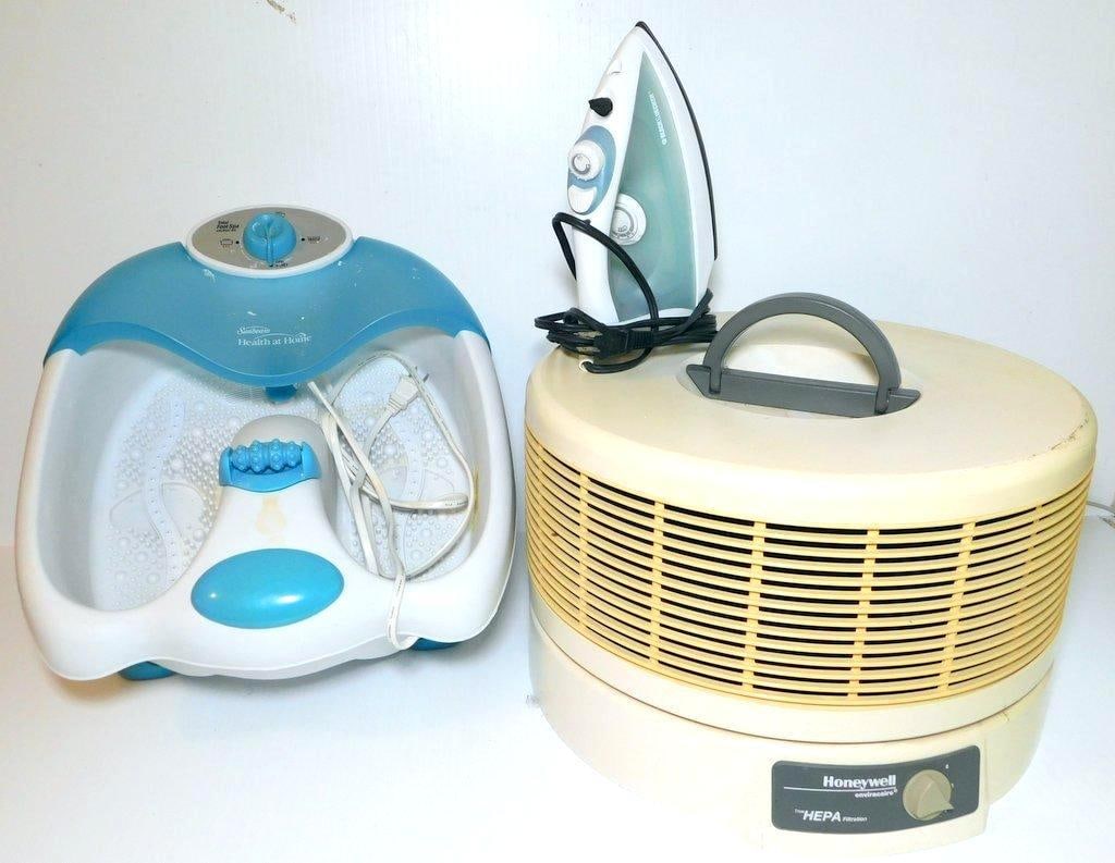 Household Appliances: Foot Spa, Iron, Air Purifier, and Fabric Steamer (1 of 8)