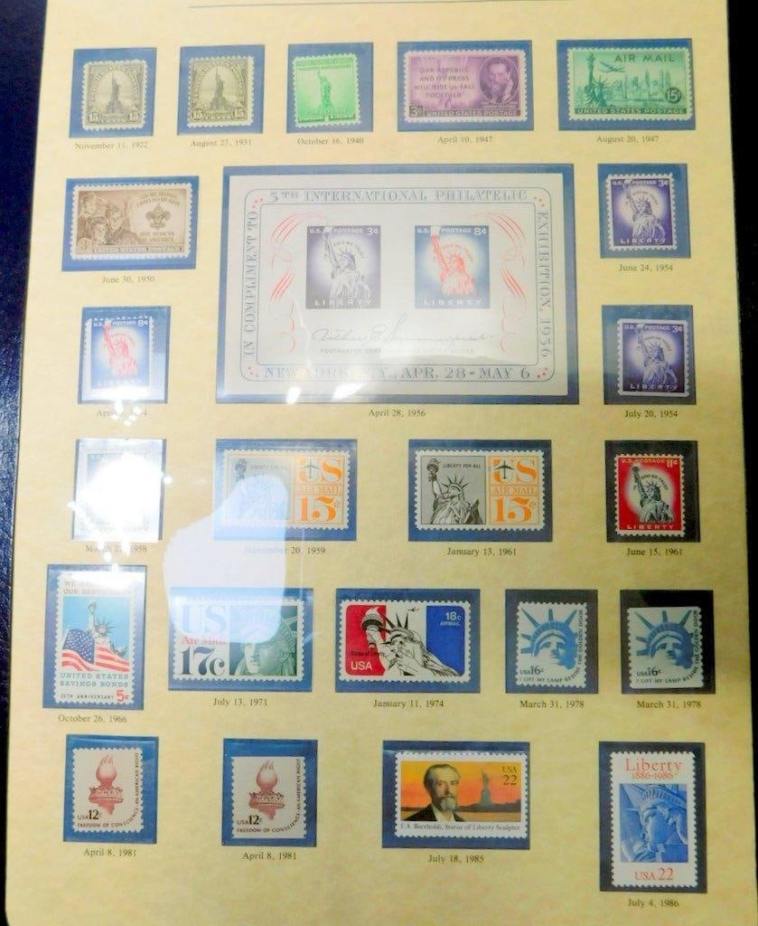 1995 Commemorative Stamp Collection, Statue of Liberty and Premier World Stamp Album - 20