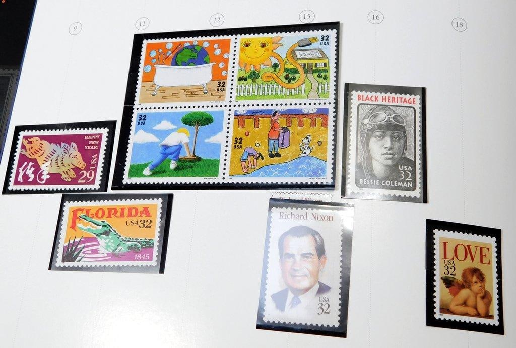 1995 Commemorative Stamp Collection, Statue of Liberty and Premier World Stamp Album - 6