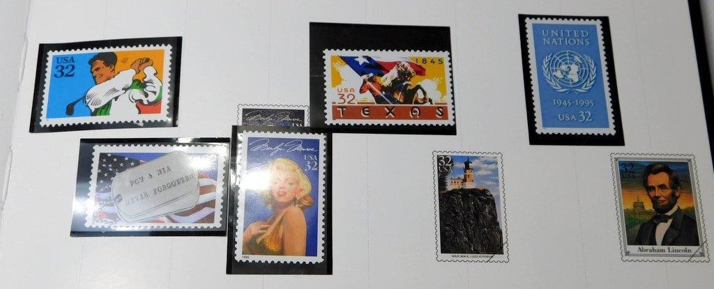 1995 Commemorative Stamp Collection, Statue of Liberty and Premier World Stamp Album - 7