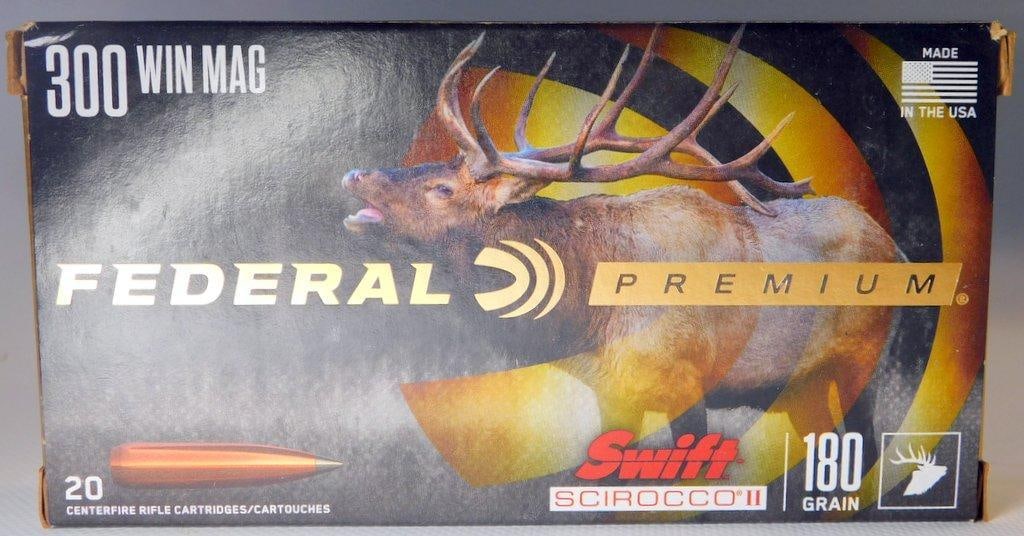 Federal Premium 300 Win Mag 180 Grain Swift Scirocco II Ammunition, 80 Rounds, NO SHIPPING - 2